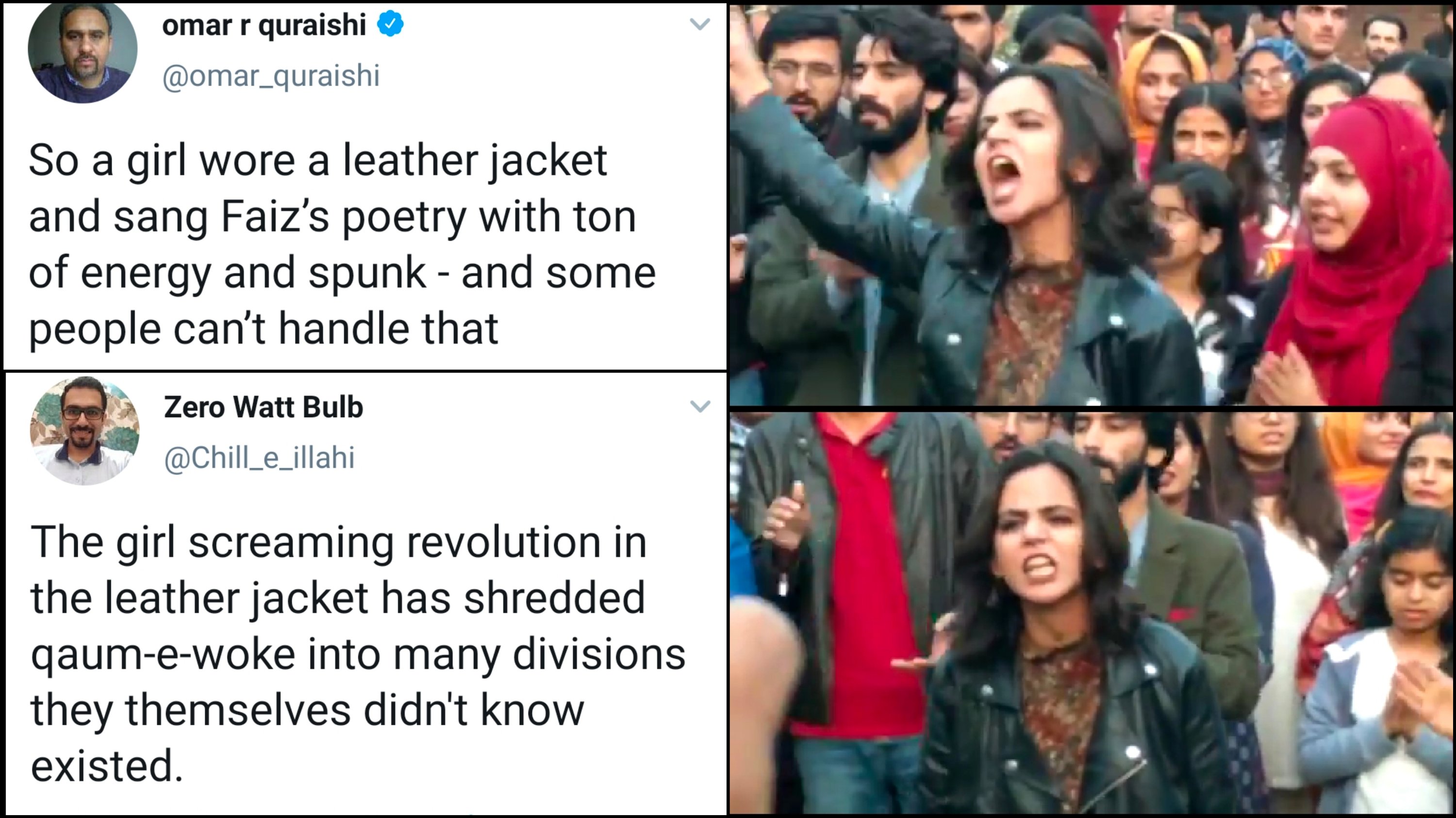 A girl wore leather jacket, chanted Sarfaroshi ki Tamanna and people just  can't handle it - Diva Magazine
