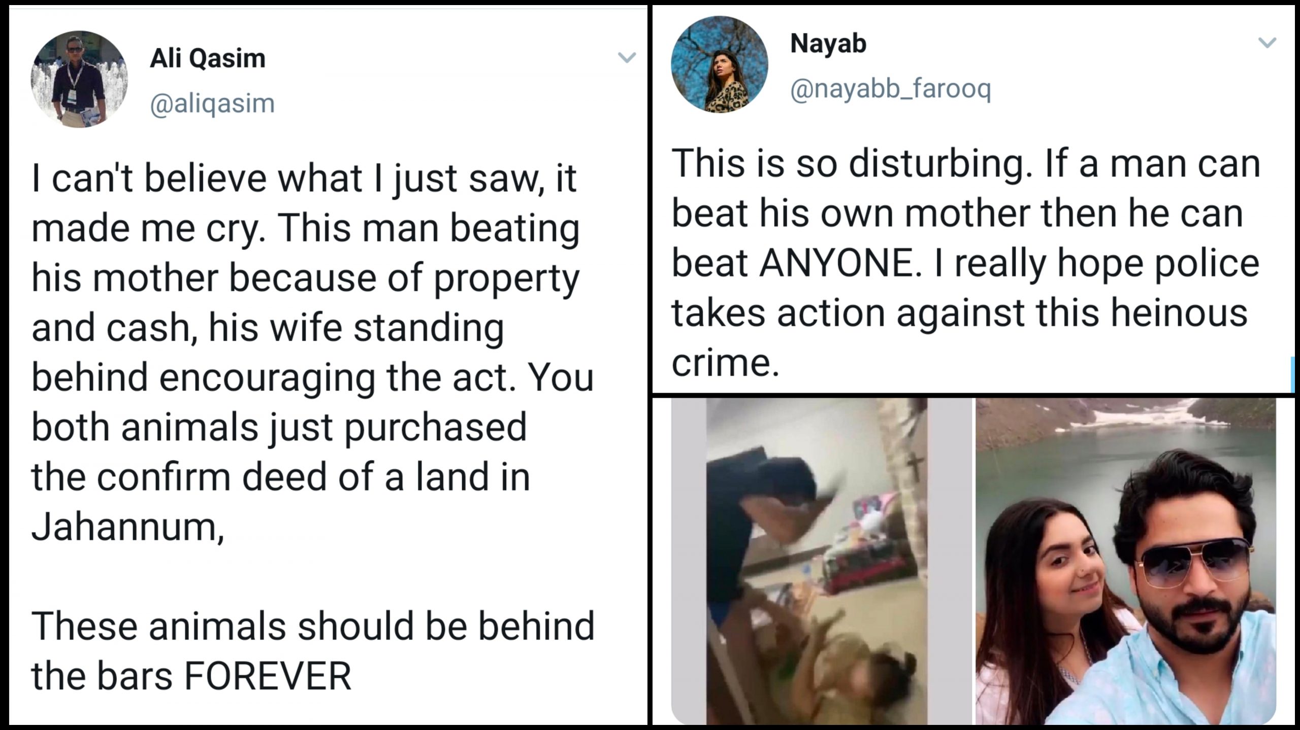 man beating his wife